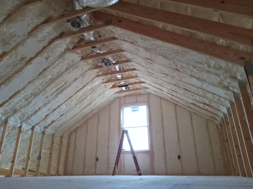 Spray foam roofing application for Crawl Space Insulation project in Huntsville